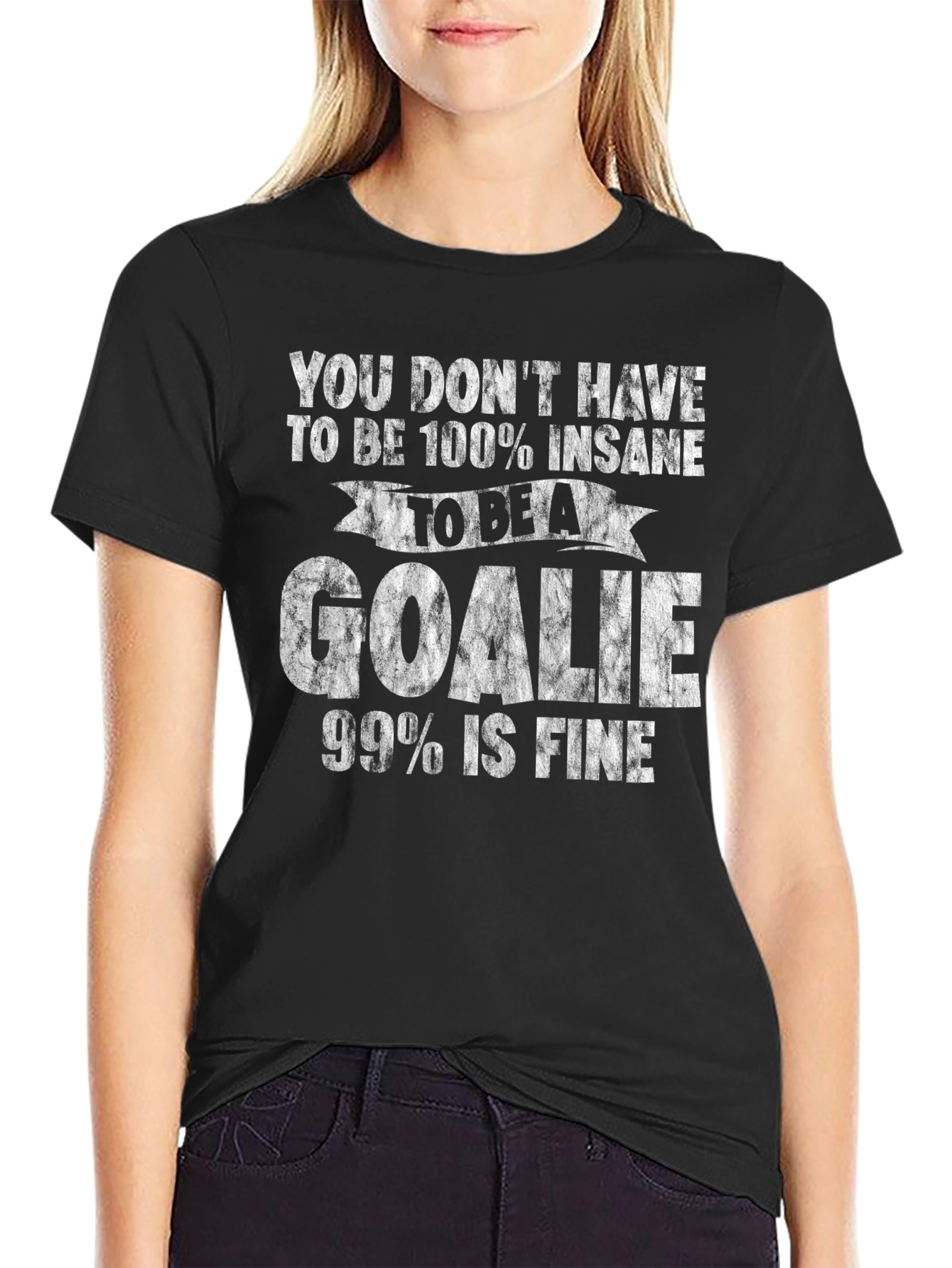 Insane Goalie T-Shirt - Funny Hockey Tee