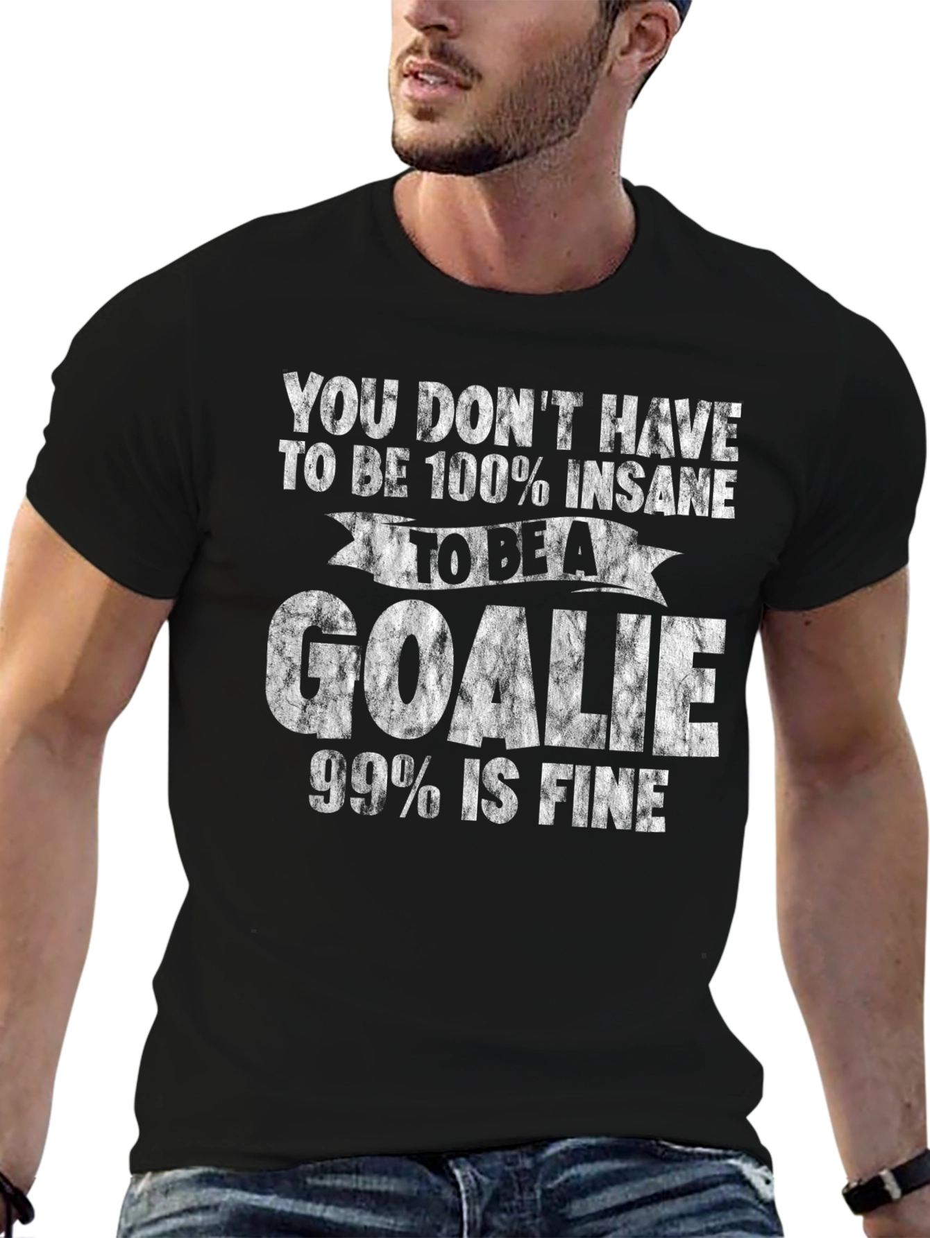 Insane Goalie T-Shirt - Funny Hockey Tee