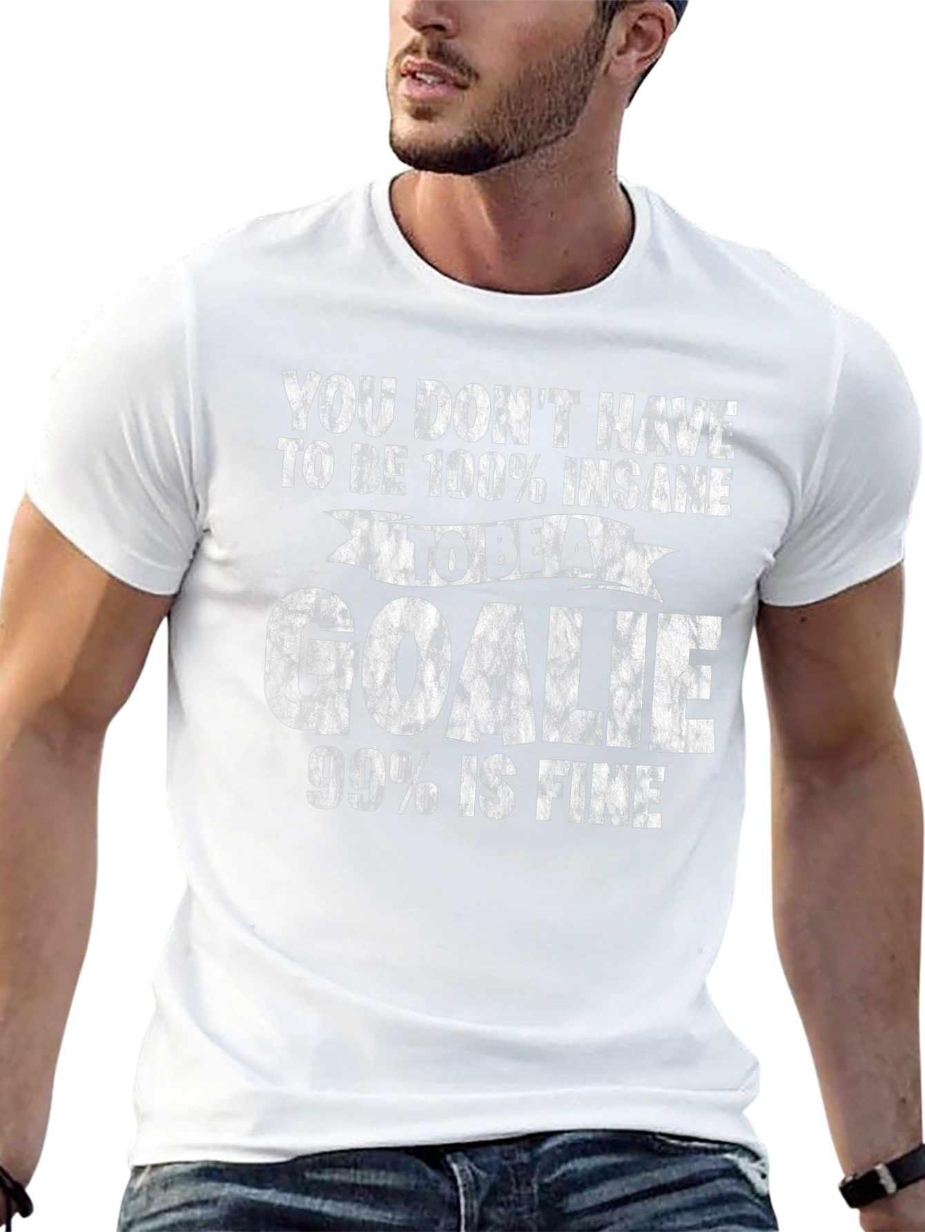 Insane Goalie T-Shirt - Funny Hockey Tee
