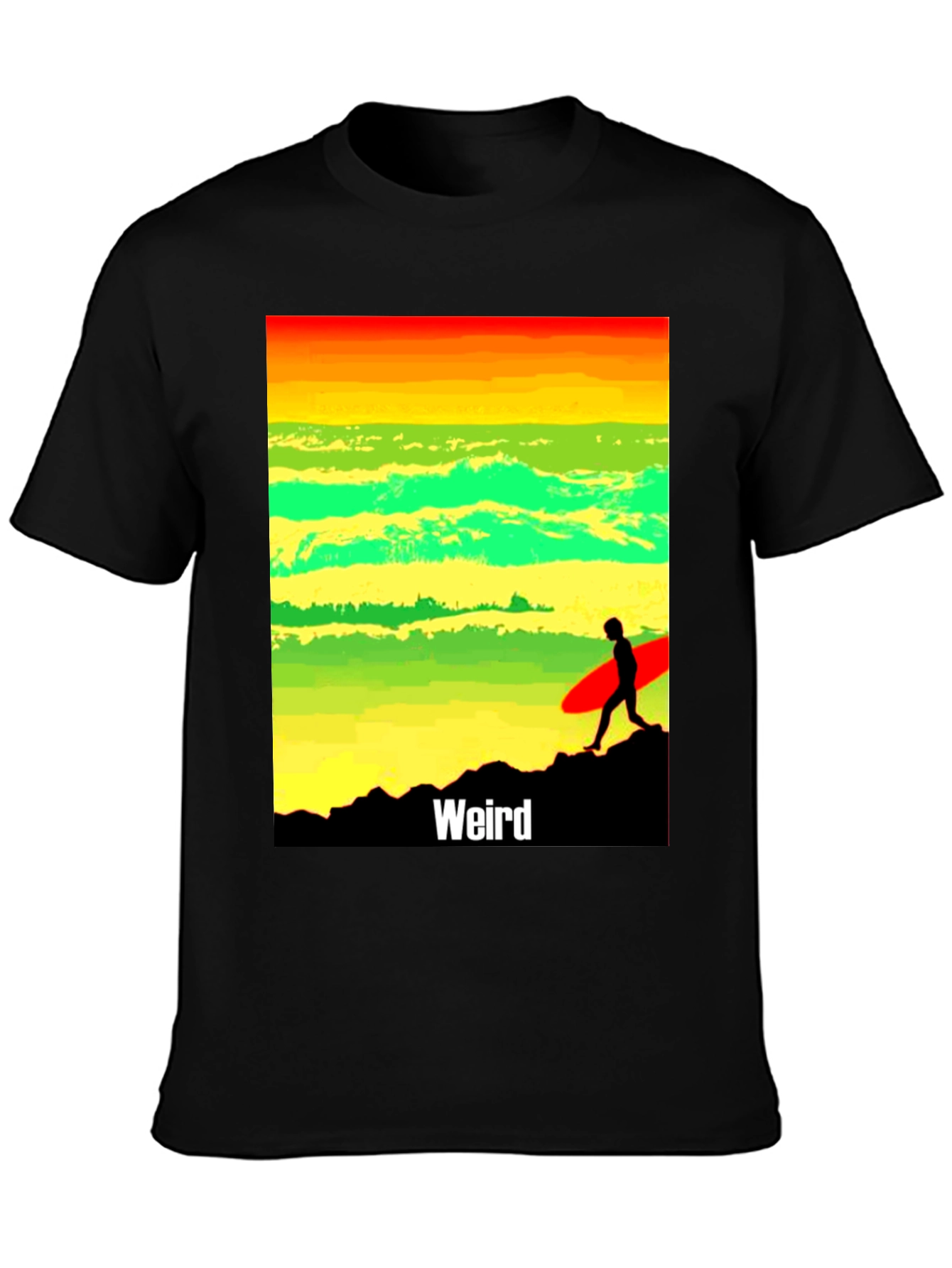 Weird Surf T-Shirt - Rasta Inspired Graphic Tee