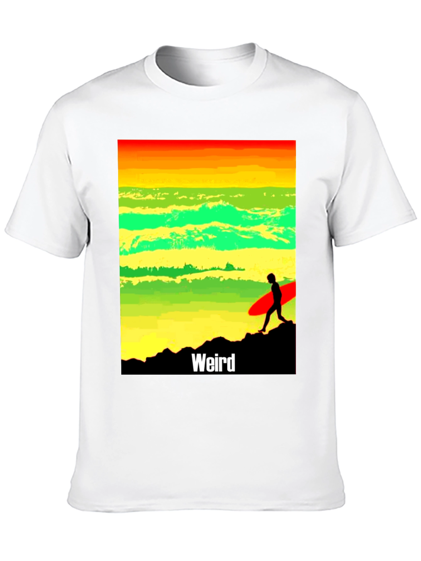 Weird Surf T-Shirt - Rasta Inspired Graphic Tee