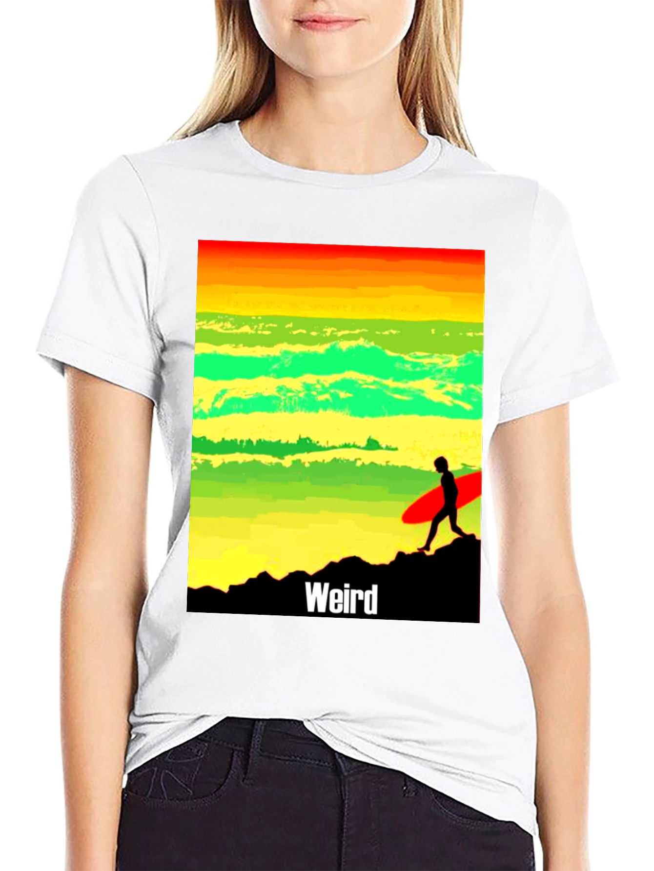 Weird Surf T-Shirt - Rasta Inspired Graphic Tee