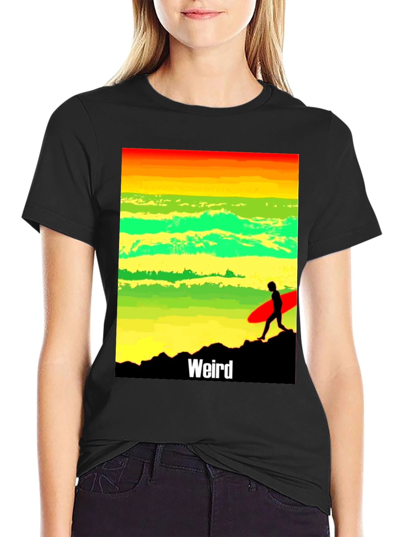Weird Surf T-Shirt - Rasta Inspired Graphic Tee