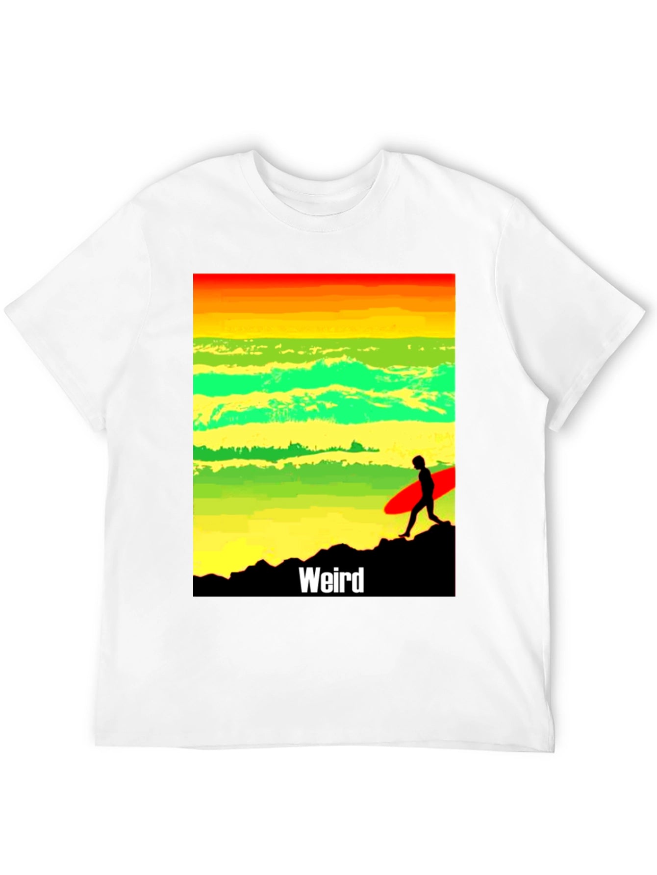 Weird Surf T-Shirt - Rasta Inspired Graphic Tee