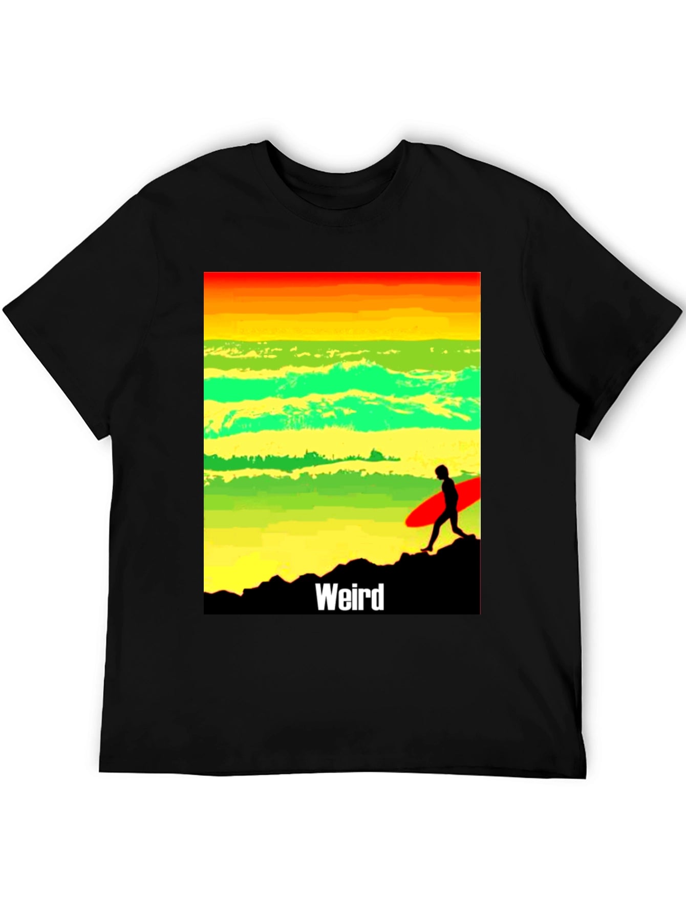 Weird Surf T-Shirt - Rasta Inspired Graphic Tee