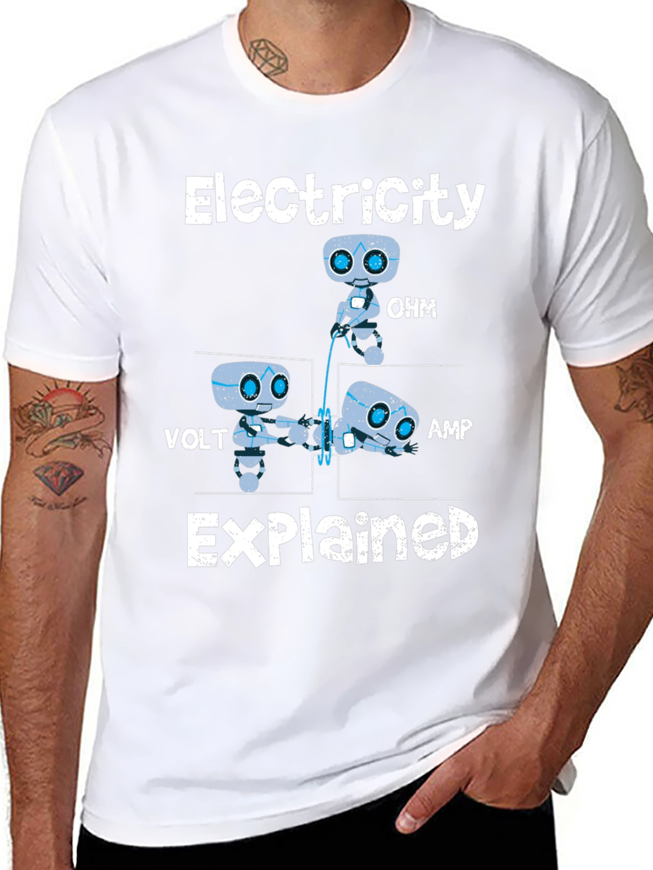 Electricity Explained Funny Science T-Shirt