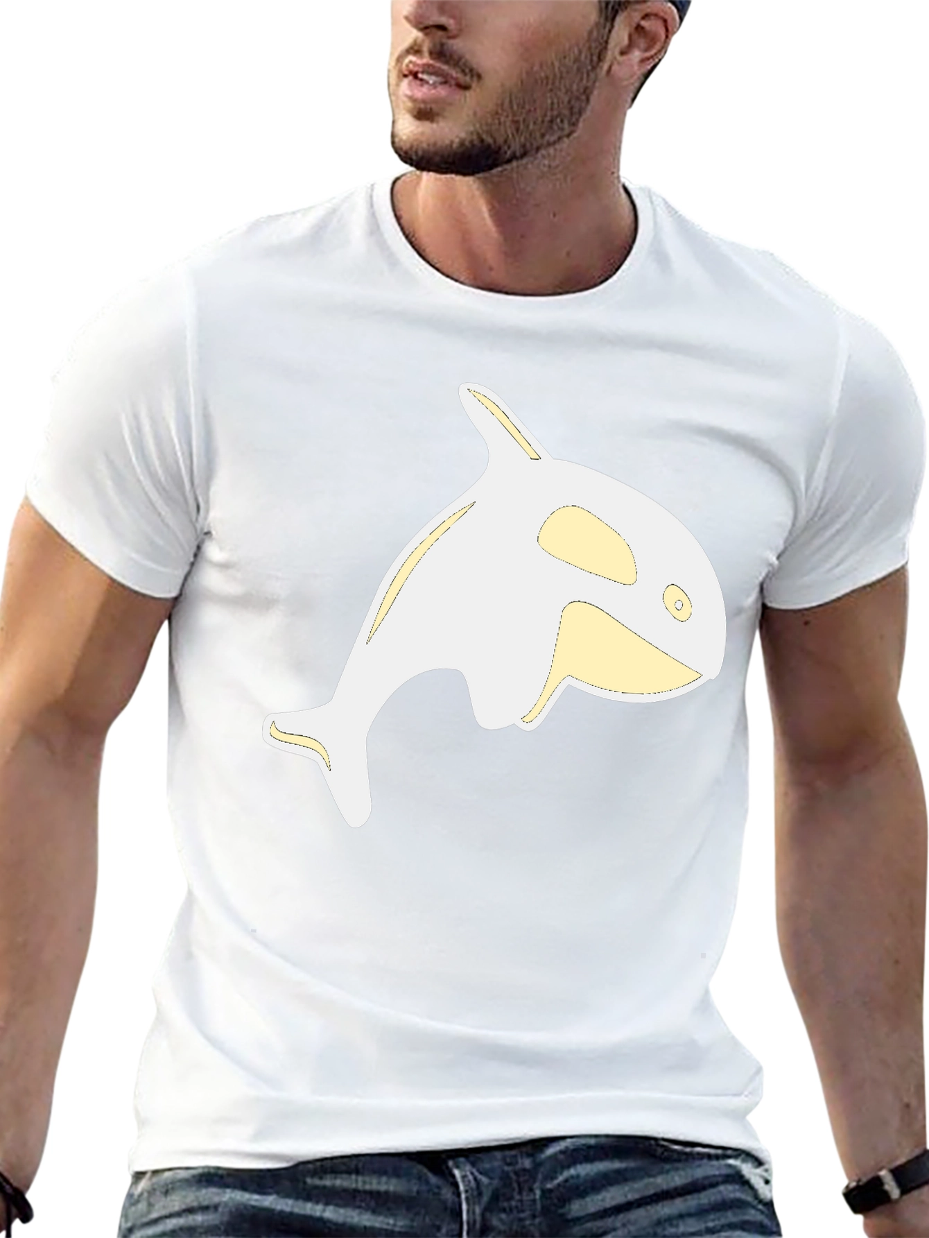 Orca Whale Graphic Tee - Black Casual Shirt