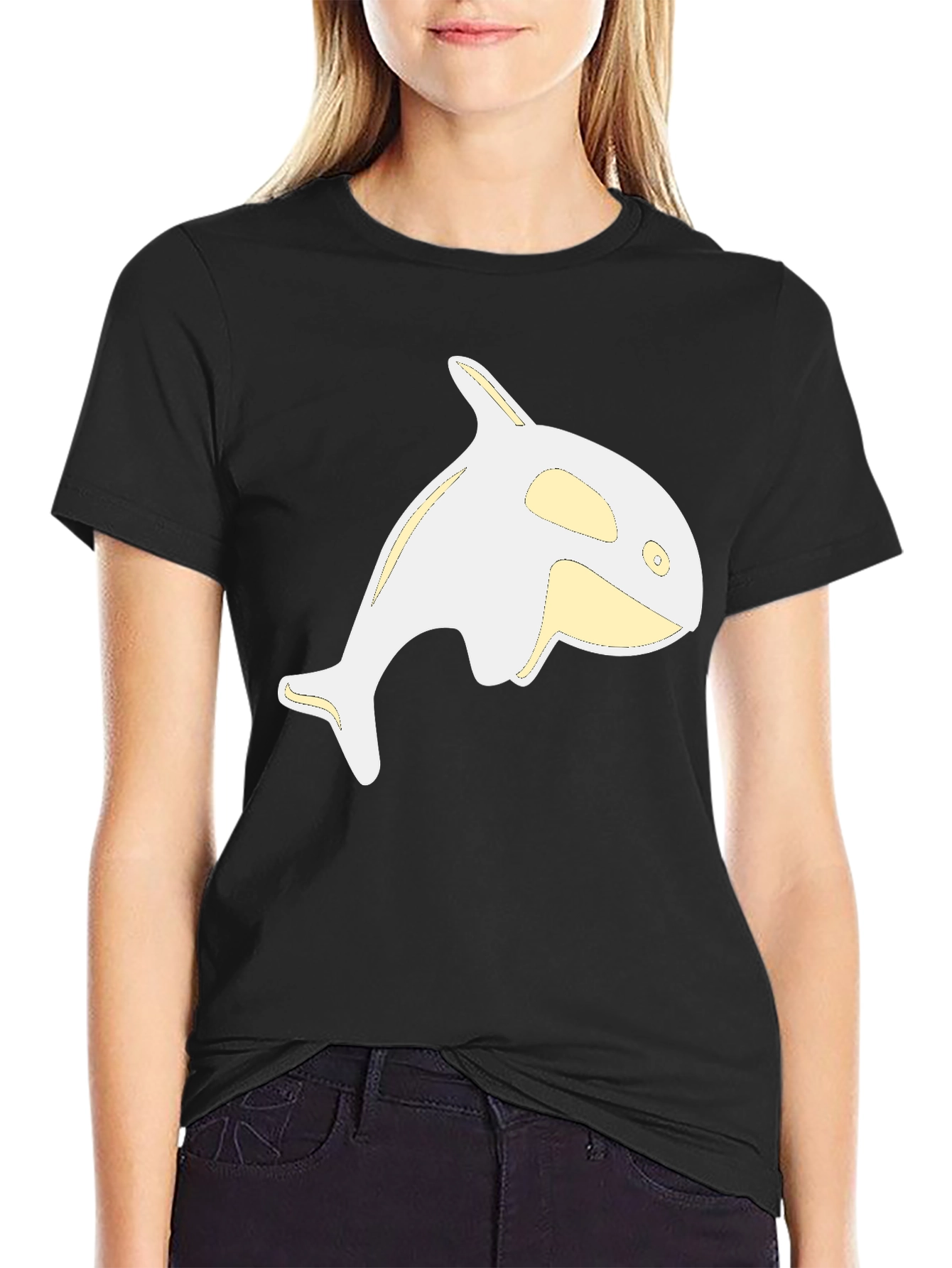 Orca Whale Graphic Tee - Black Casual Shirt