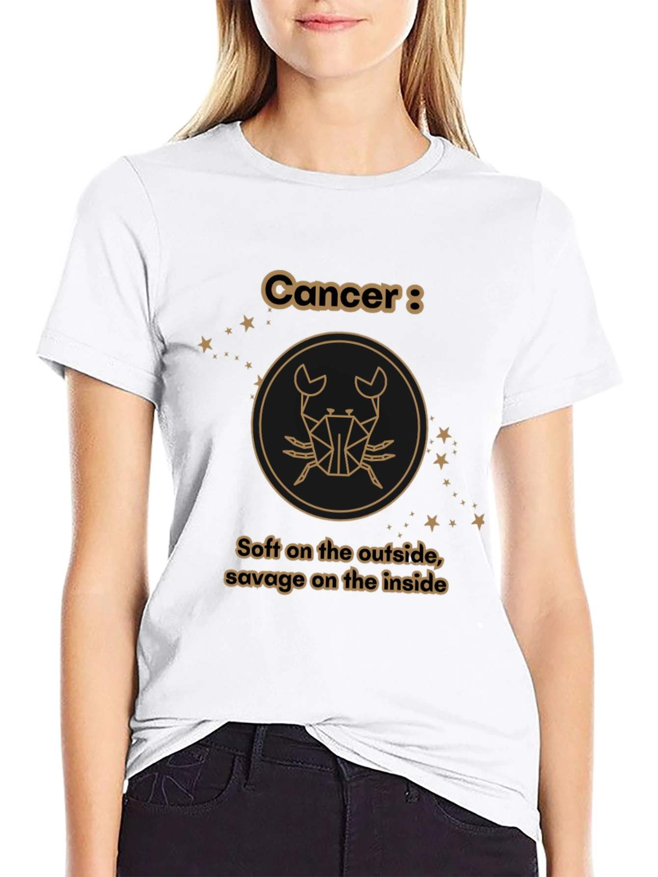 Cancer Zodiac Graphic Tee: Soft & Savage T-Shirt