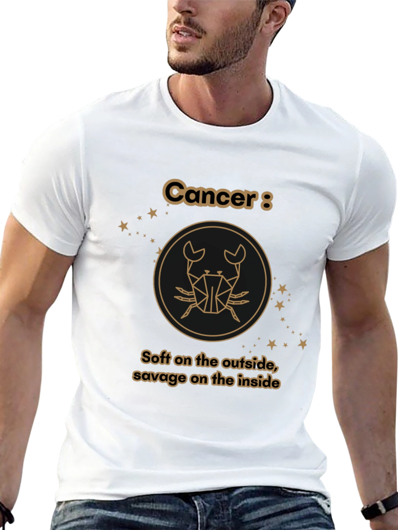 Cancer Zodiac Graphic Tee: Soft & Savage T-Shirt