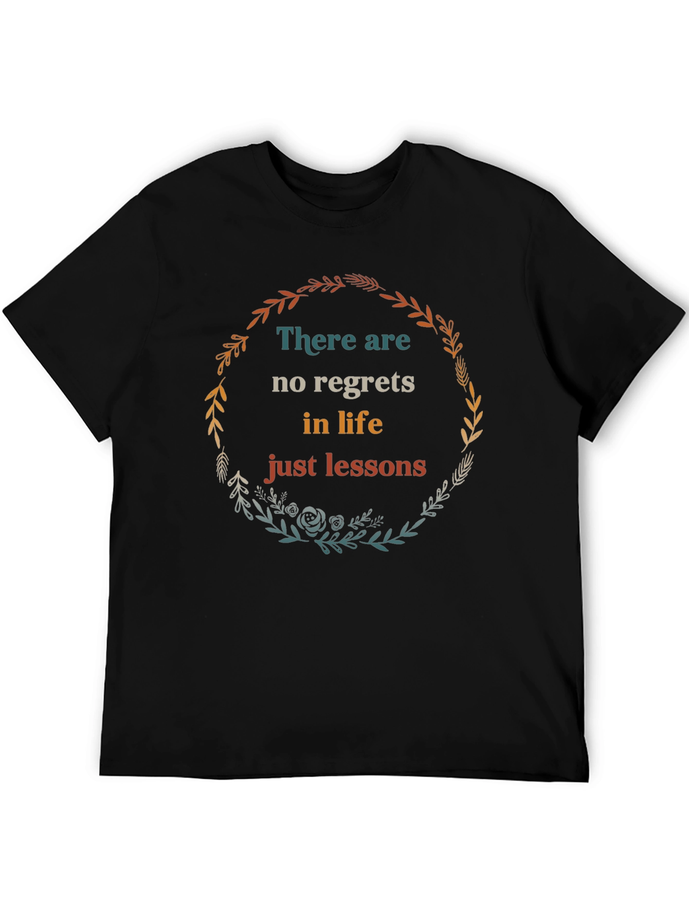Inspirational No Regrets Graphic T-Shirt