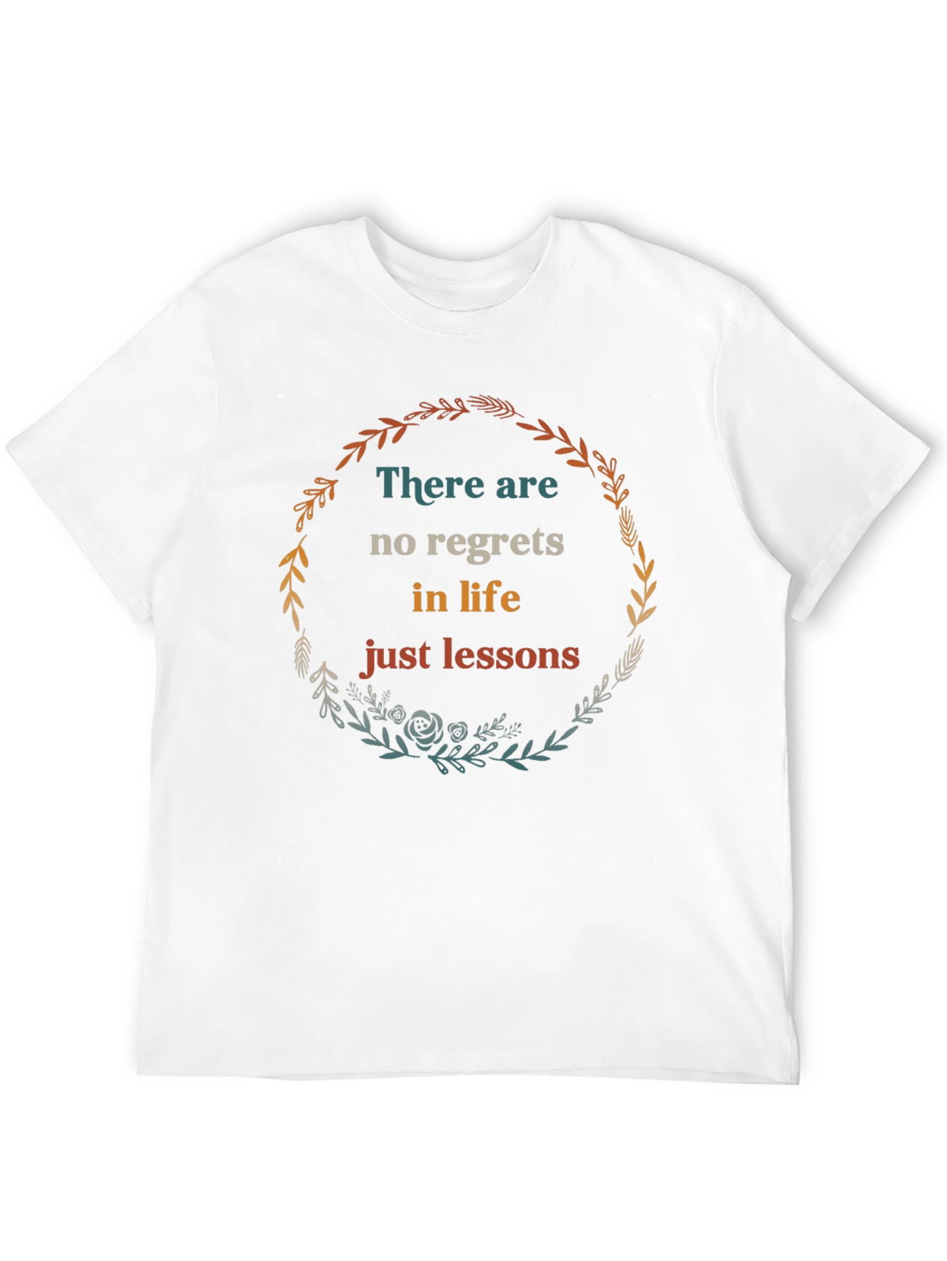 Inspirational No Regrets Graphic T-Shirt
