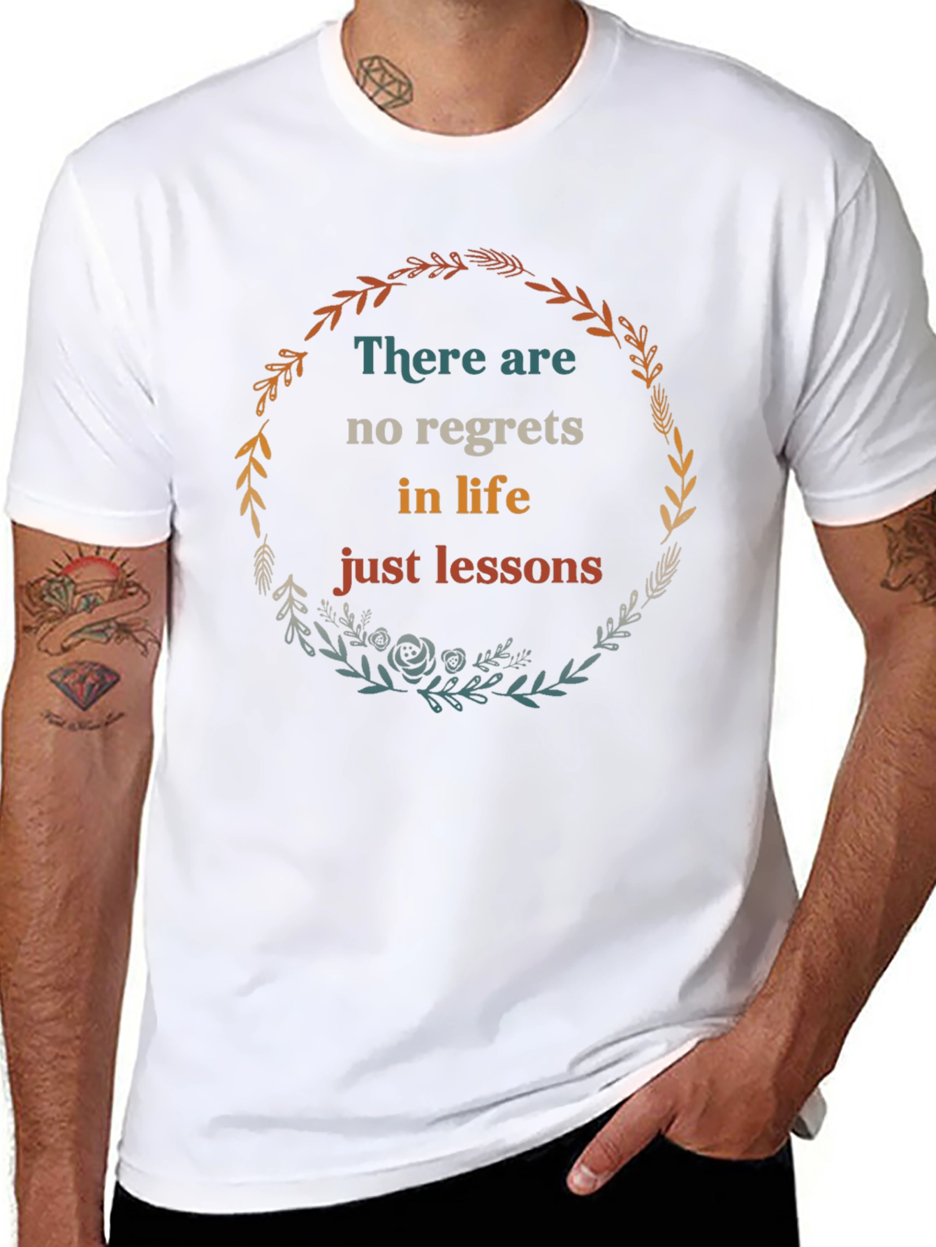 Inspirational No Regrets Graphic T-Shirt