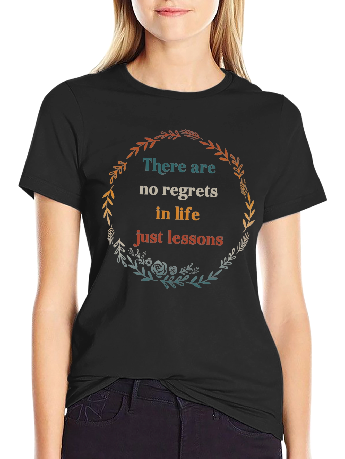 Inspirational No Regrets Graphic T-Shirt