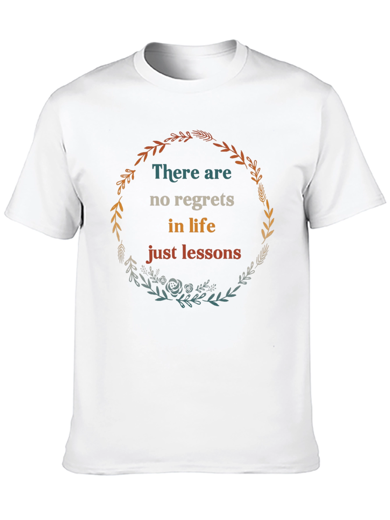 Inspirational No Regrets Graphic T-Shirt