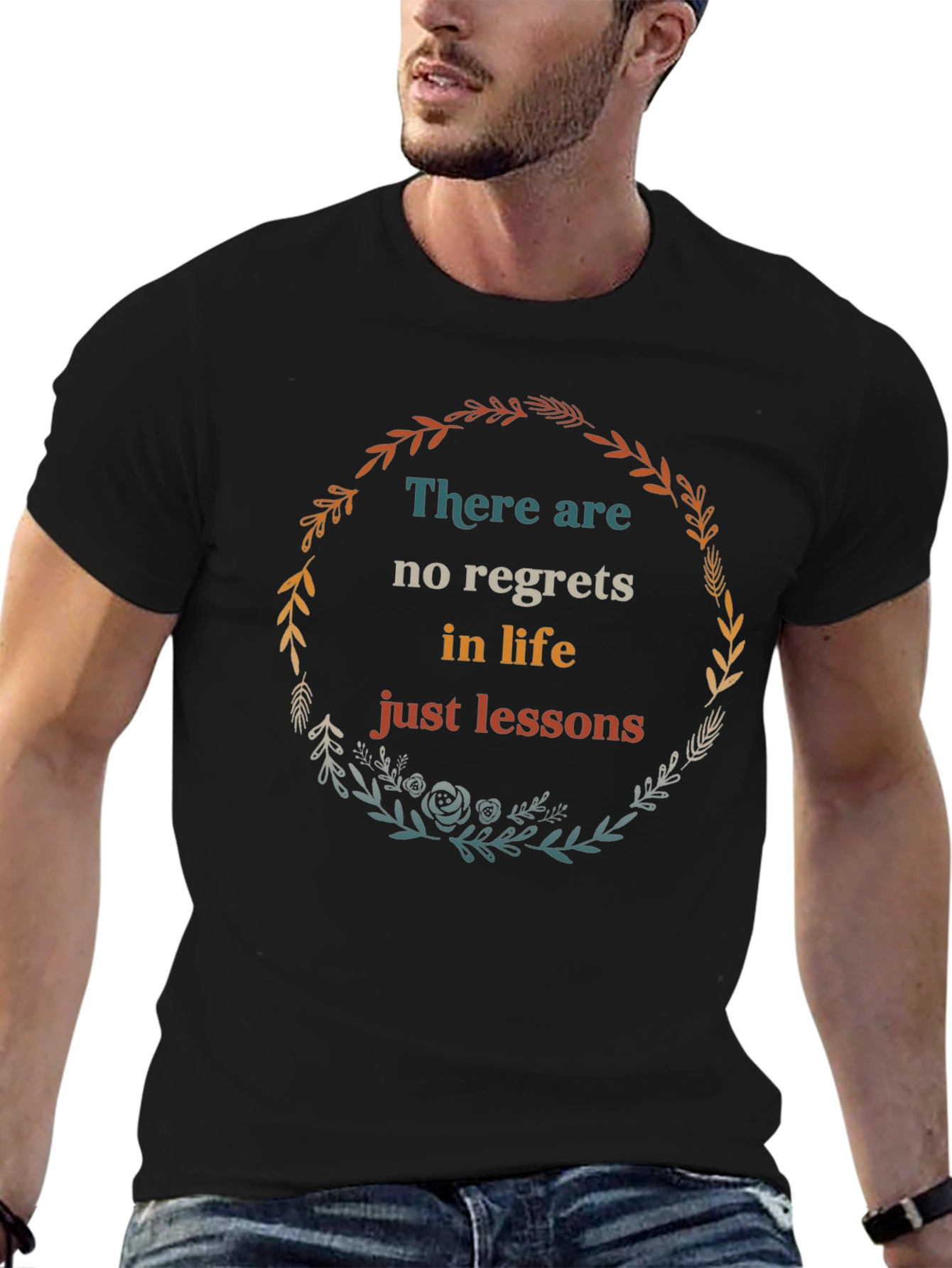 Inspirational No Regrets Graphic T-Shirt