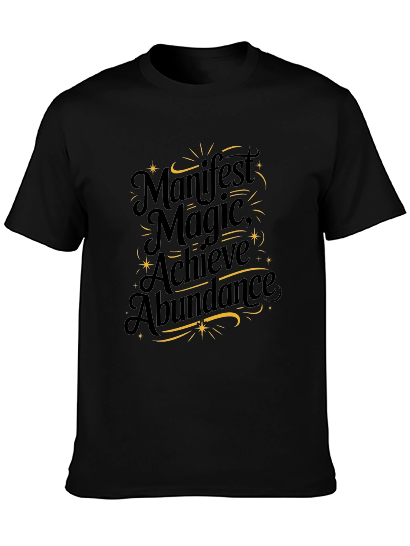 Manifest Magic Graphic Tee - Unisex Black T-Shirt