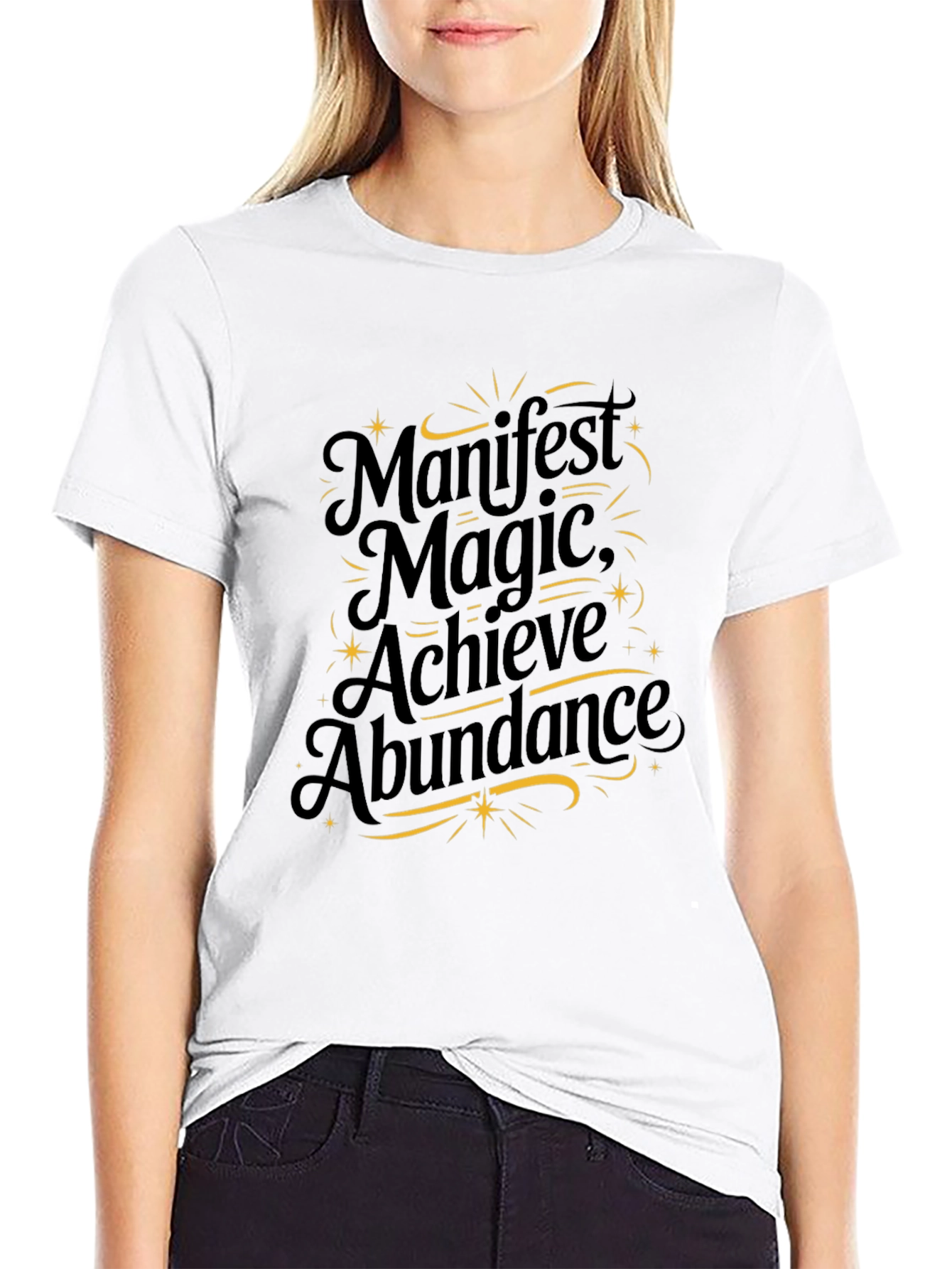 Manifest Magic Graphic Tee - Unisex Black T-Shirt