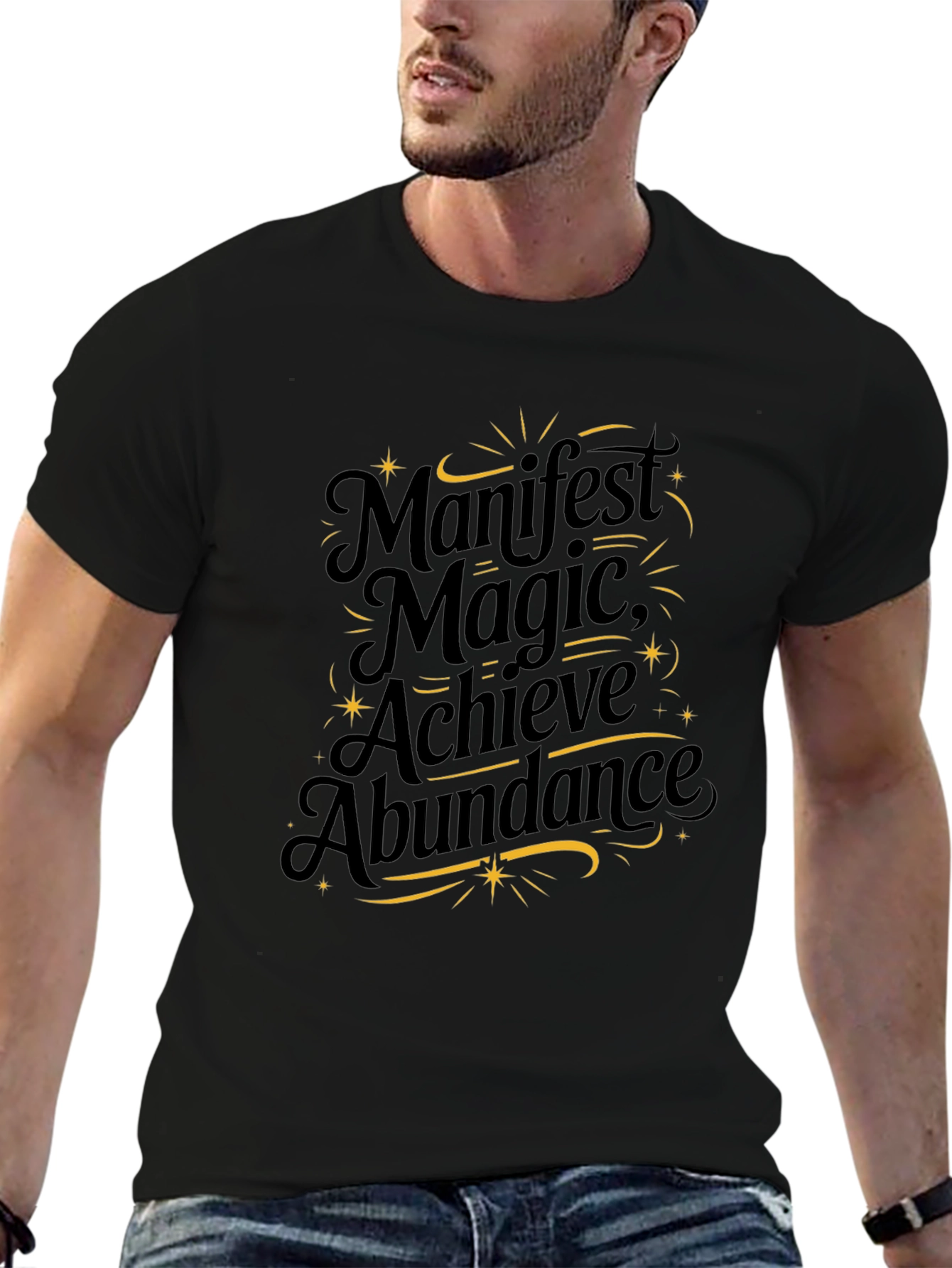 Manifest Magic Graphic Tee - Unisex Black T-Shirt