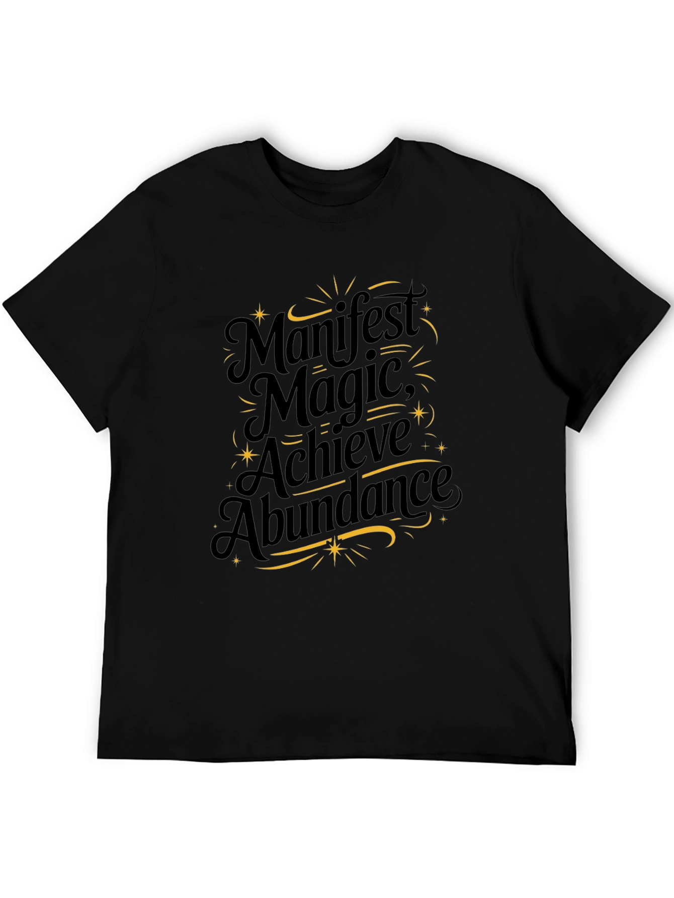Manifest Magic Graphic Tee - Unisex Black T-Shirt