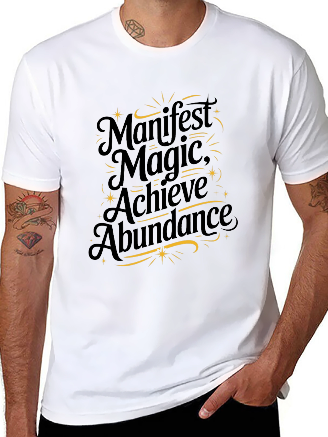 Manifest Magic Graphic Tee - Unisex Black T-Shirt