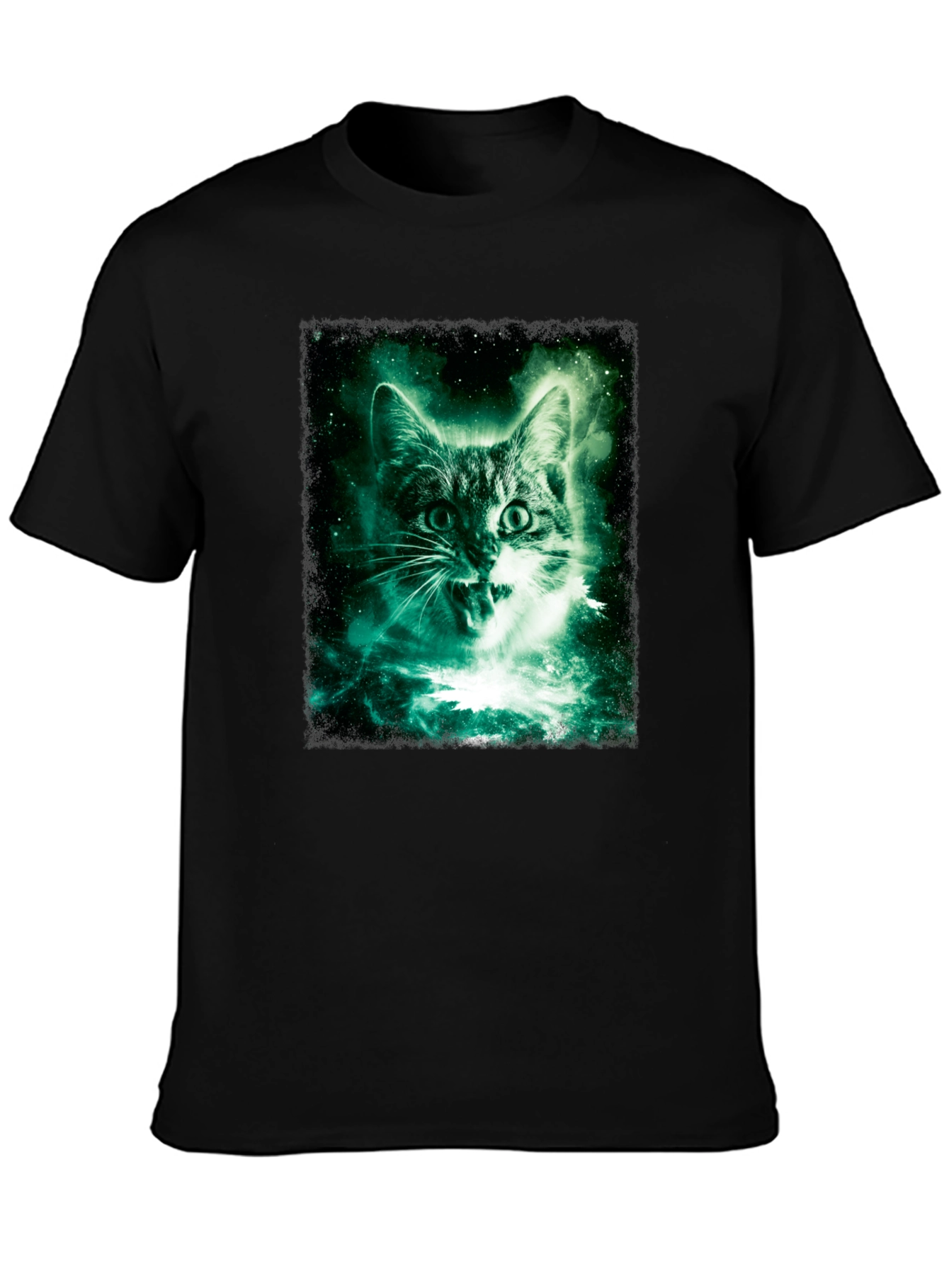 Cosmic Cat Black T-Shirt