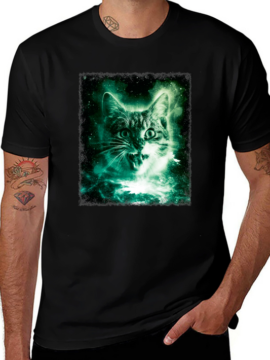 Cosmic Cat Black T-Shirt