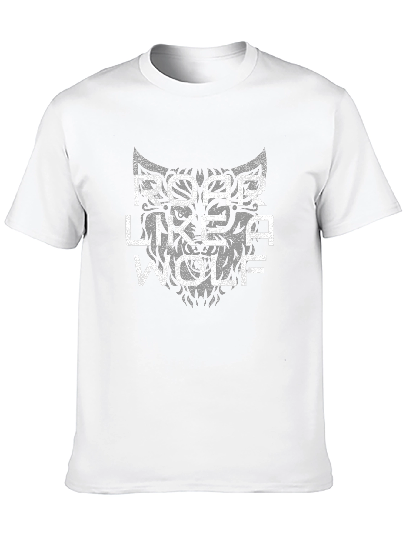 Roar Like A Wolf Graphic Tee - Black