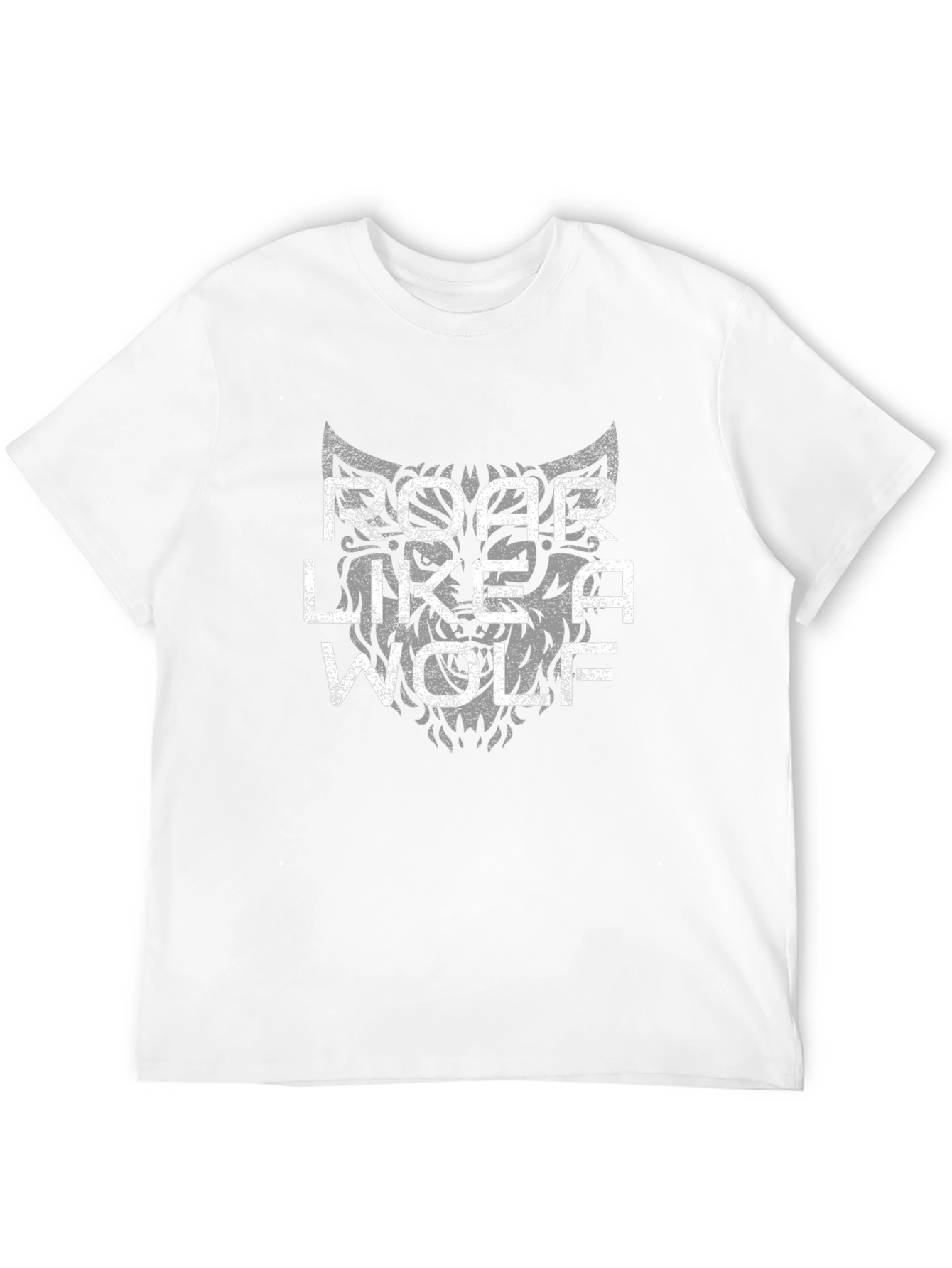 Roar Like A Wolf Graphic Tee - Black