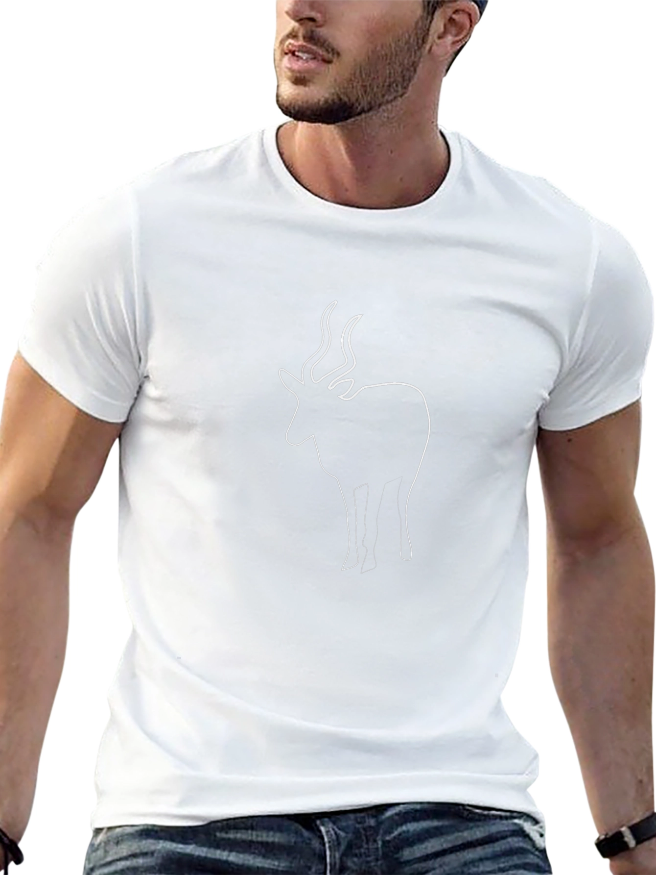 Minimalist Antelope Outline Tee