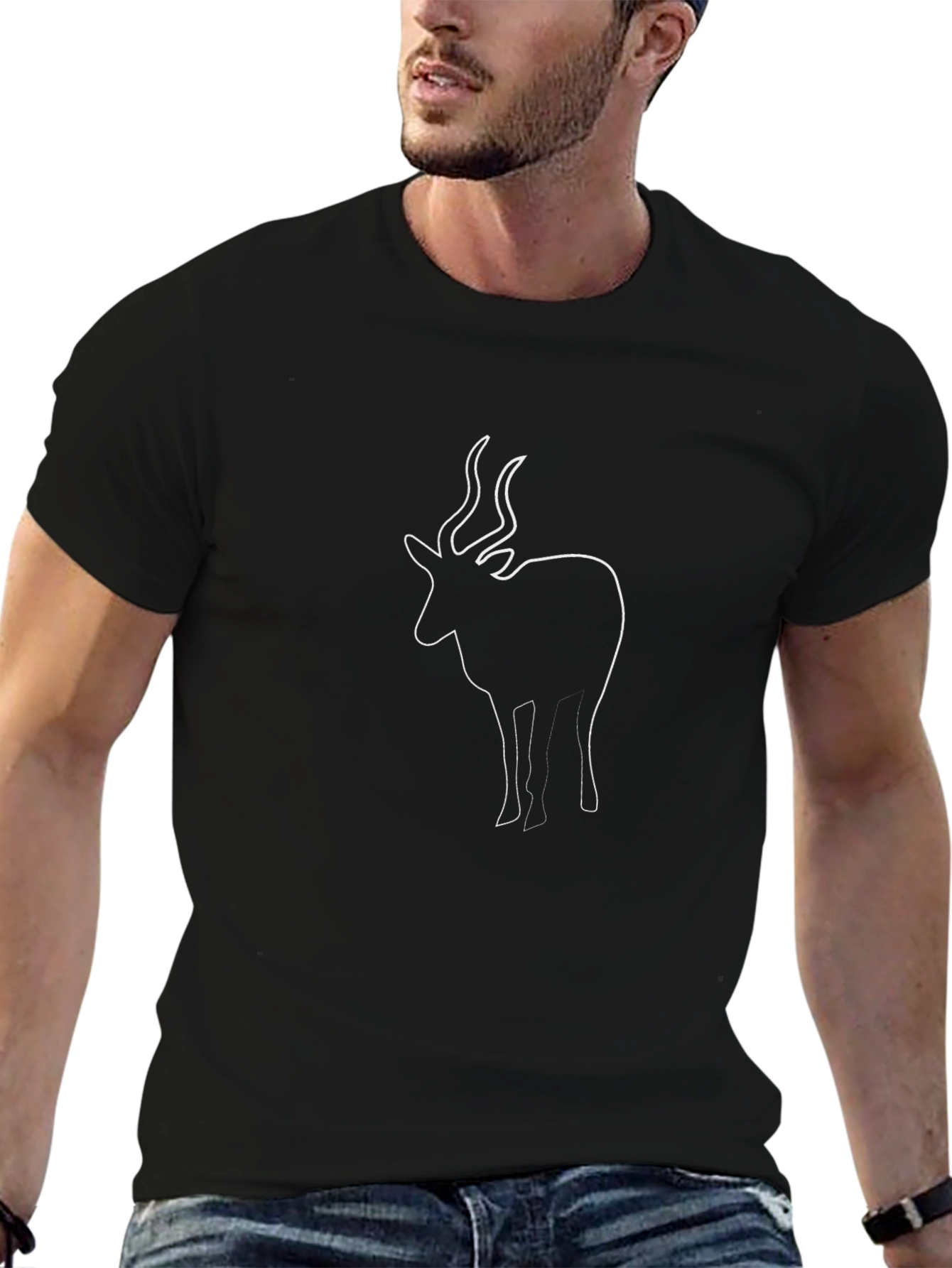Minimalist Antelope Outline Tee