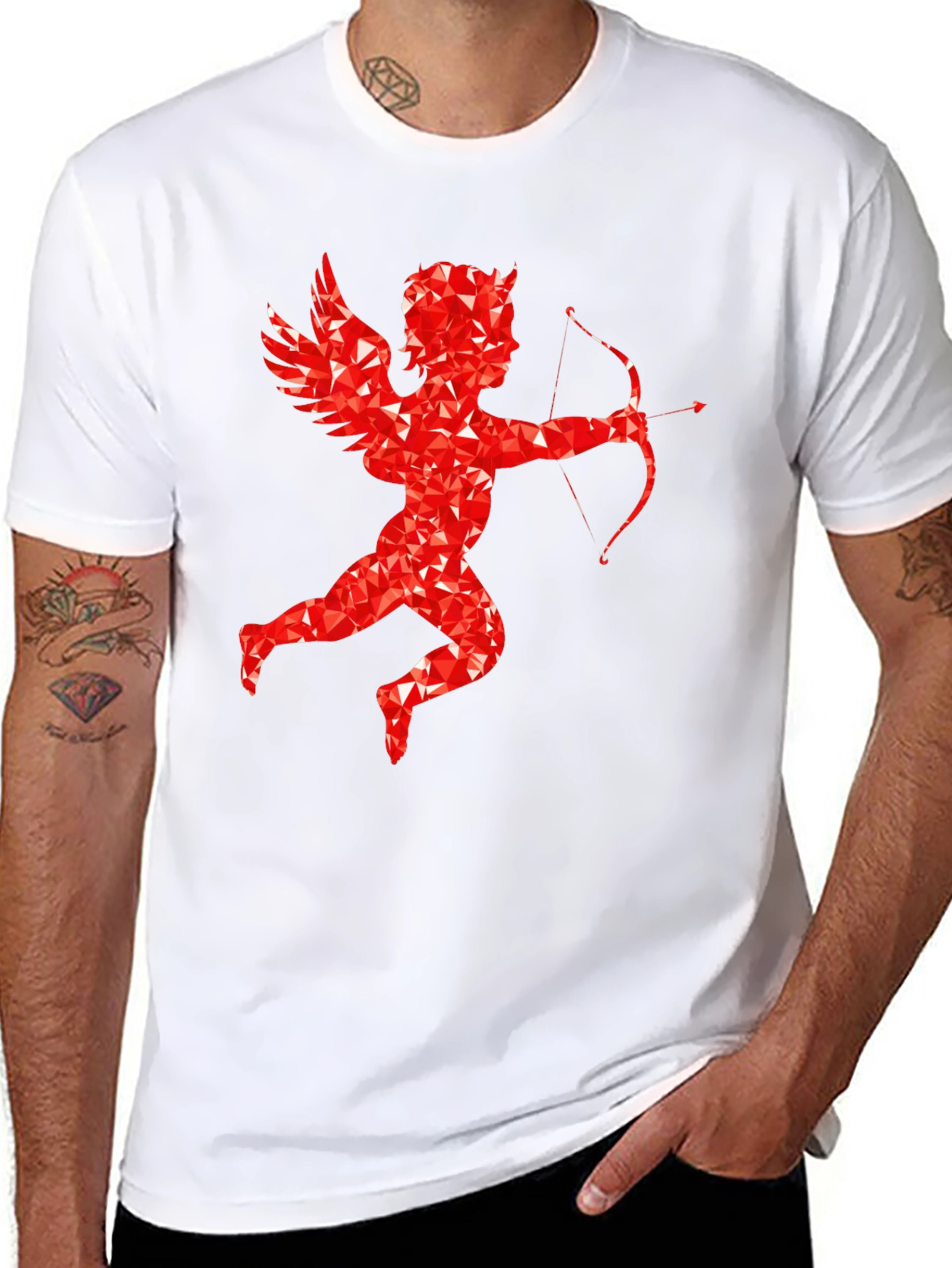 Geometric Cupid Graphic T-Shirt