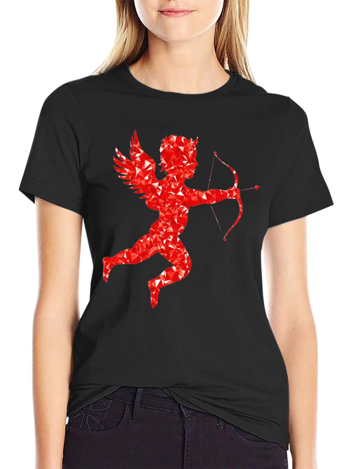 Geometric Cupid Graphic T-Shirt