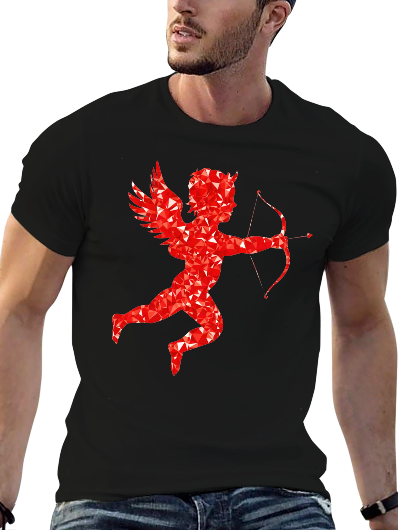 Geometric Cupid Graphic T-Shirt