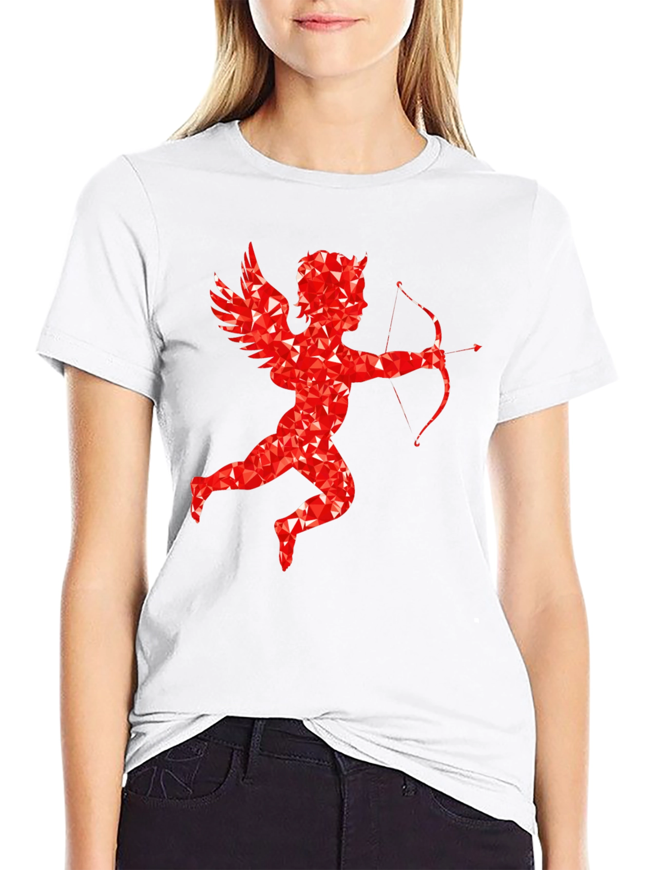 Geometric Cupid Graphic T-Shirt