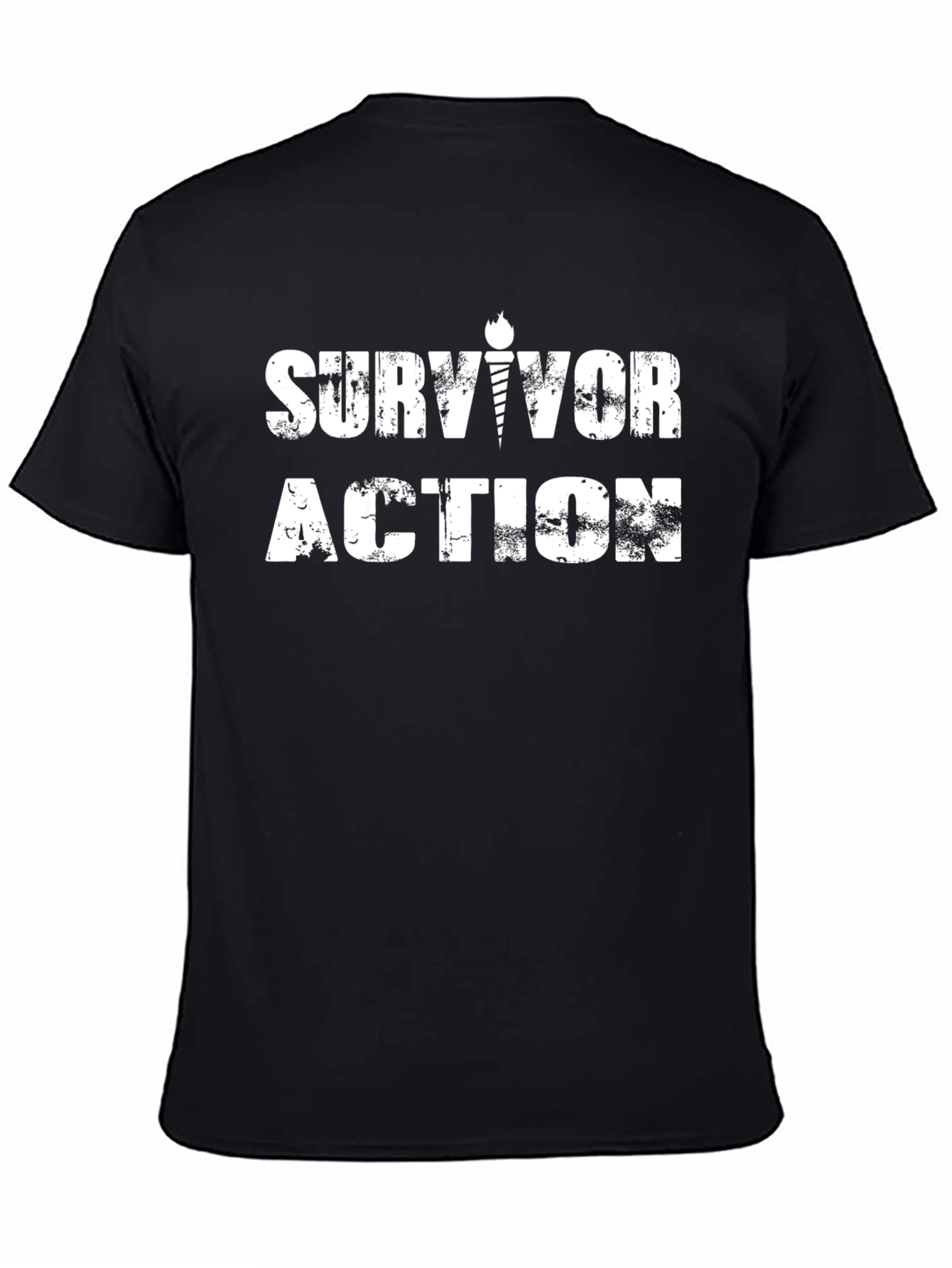 Survivor Action Graphic Black T-Shirt