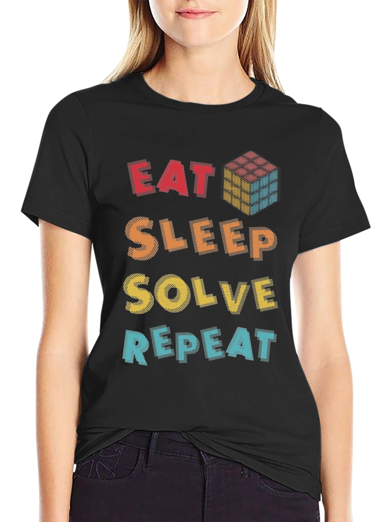 Eat Sleep Solve Repeat T-Shirt - Puzzle Solver Tee