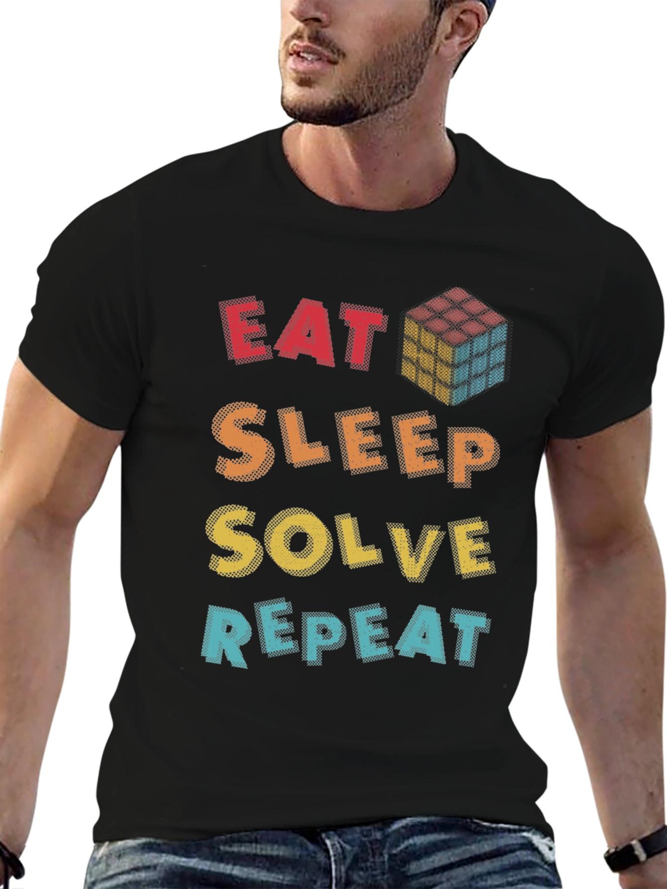 Eat Sleep Solve Repeat T-Shirt - Puzzle Solver Tee
