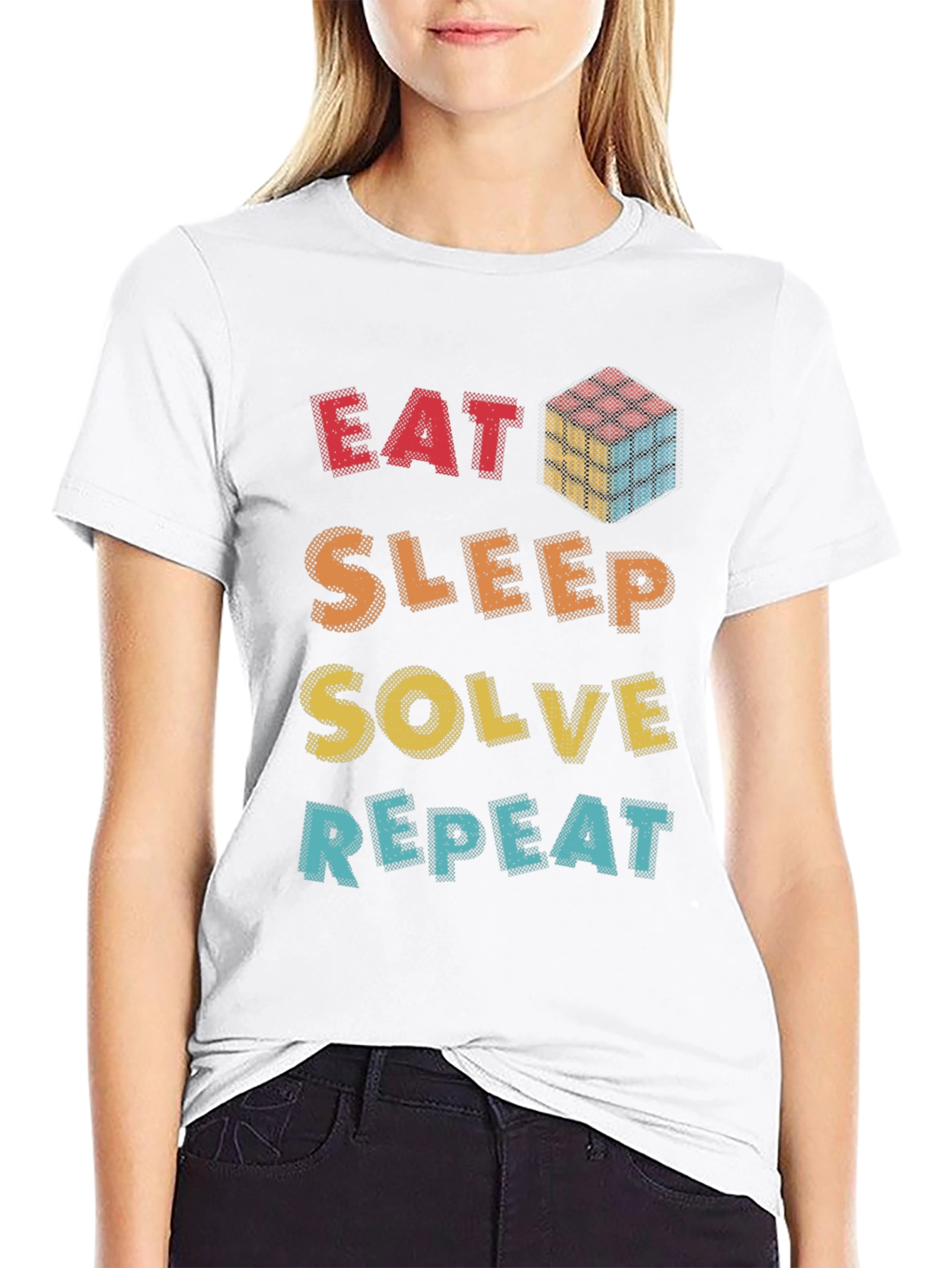 Eat Sleep Solve Repeat T-Shirt - Puzzle Solver Tee