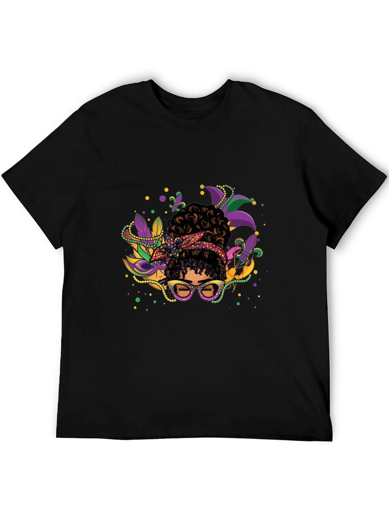 Mardi Gras Afro Queen T-Shirt