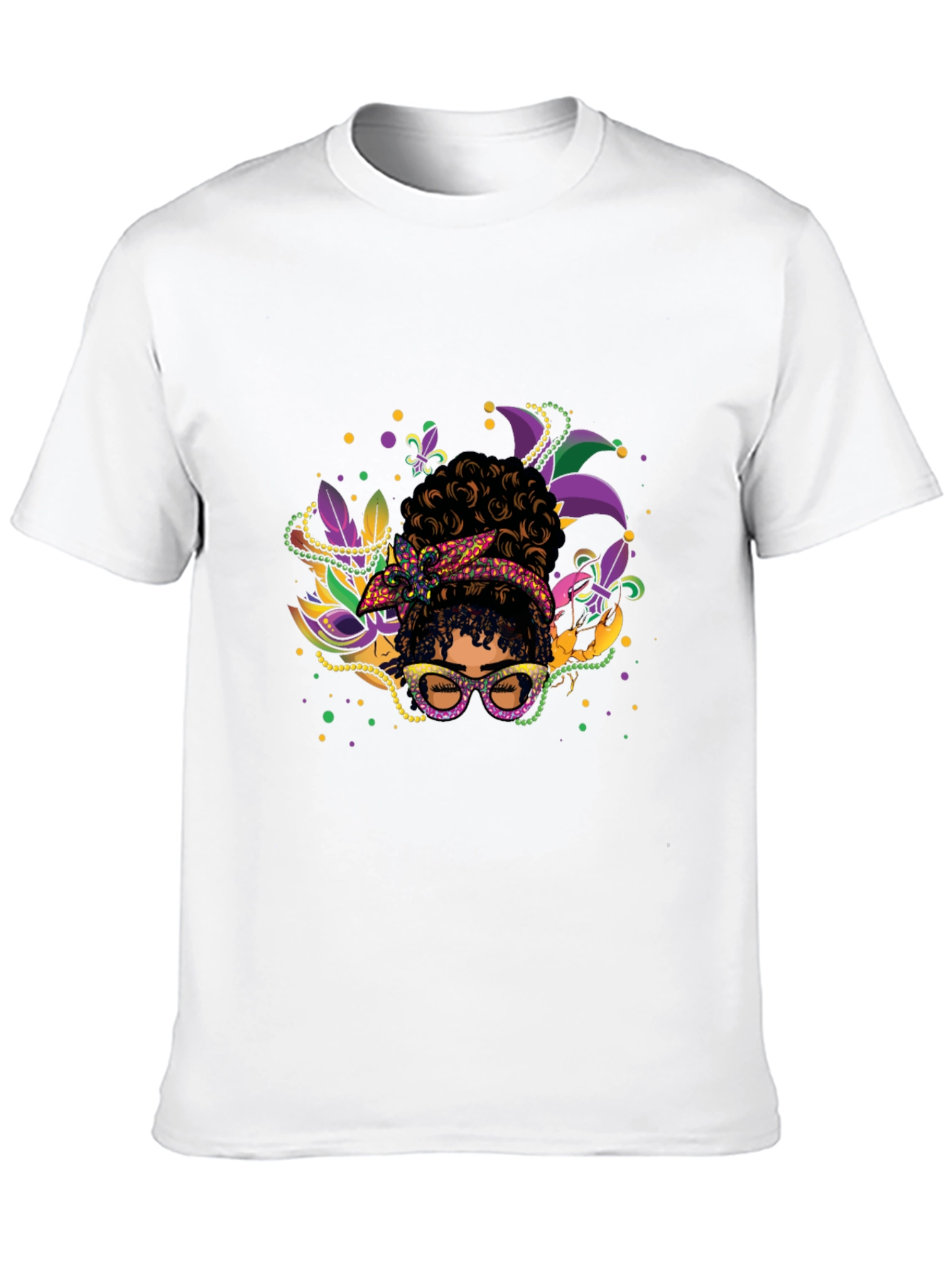 Mardi Gras Afro Queen T-Shirt