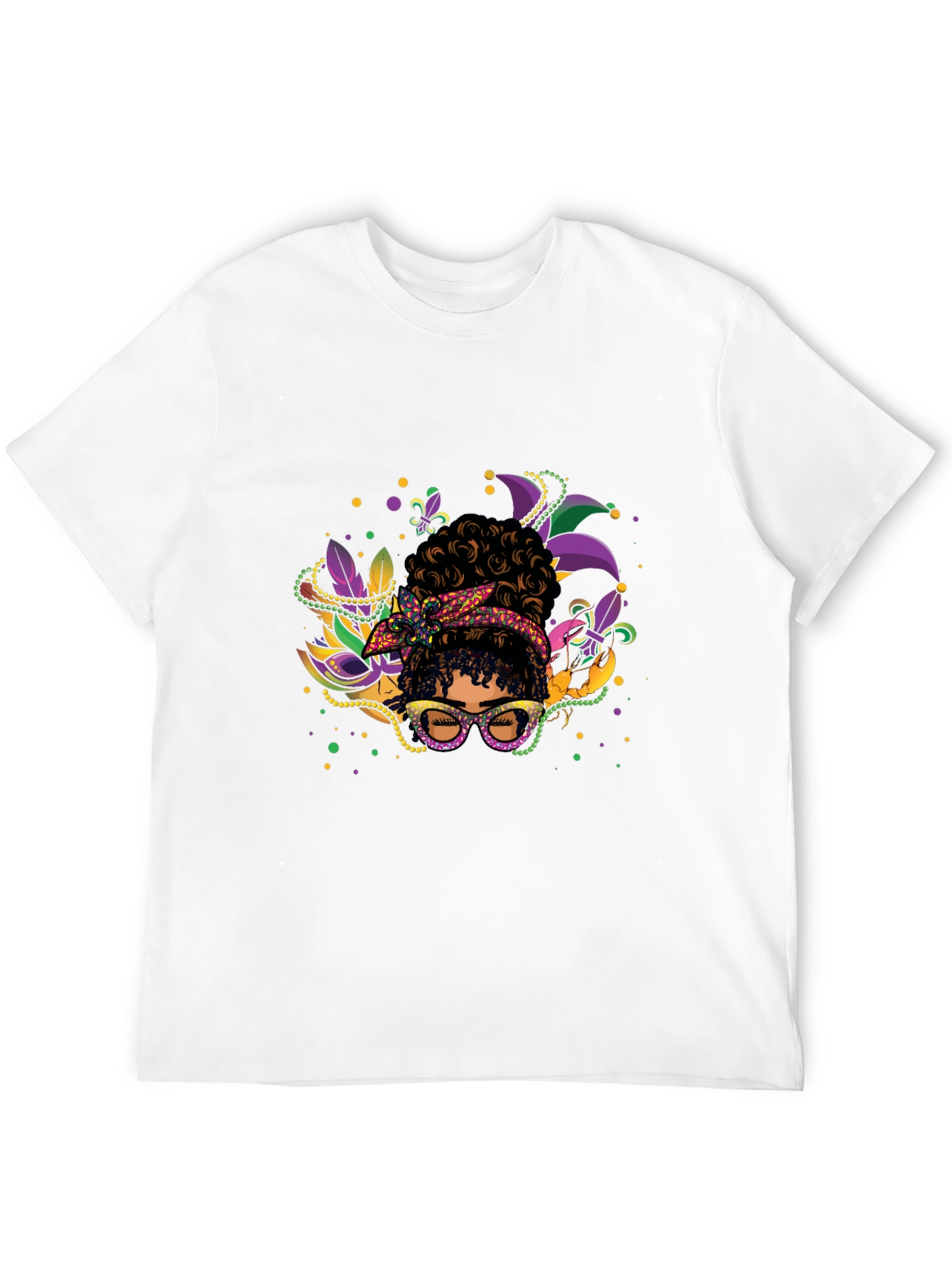 Mardi Gras Afro Queen T-Shirt