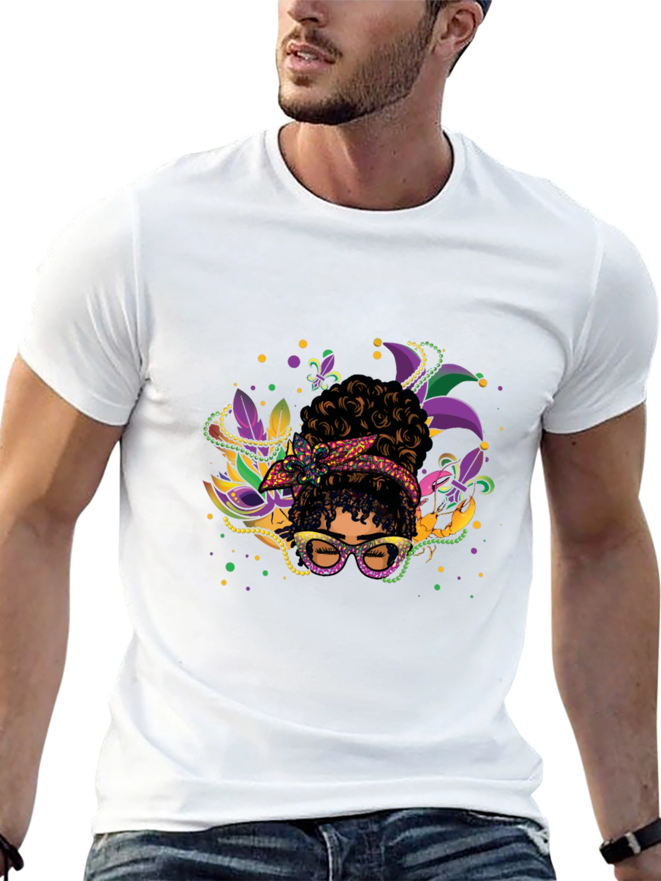 Mardi Gras Afro Queen T-Shirt