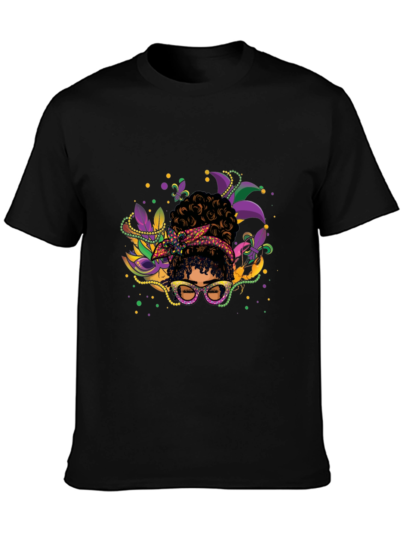 Mardi Gras Afro Queen T-Shirt