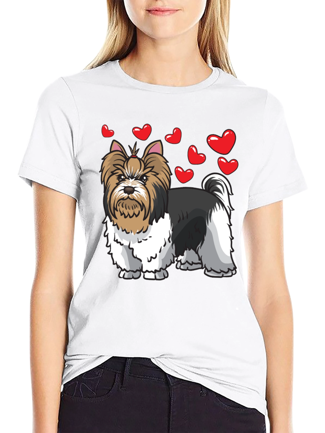 Dog Lovers Heart Shirt - Yorkie Terrier Tee