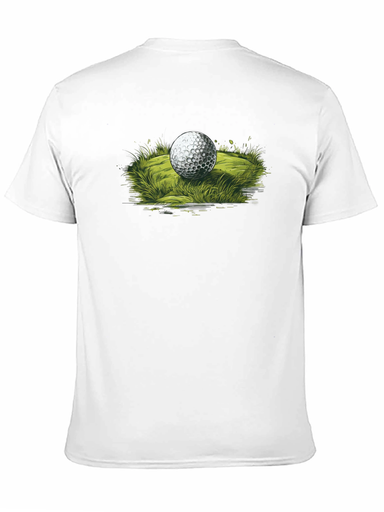 Golf Ball Graphic Tee - Black Casual T-Shirt
