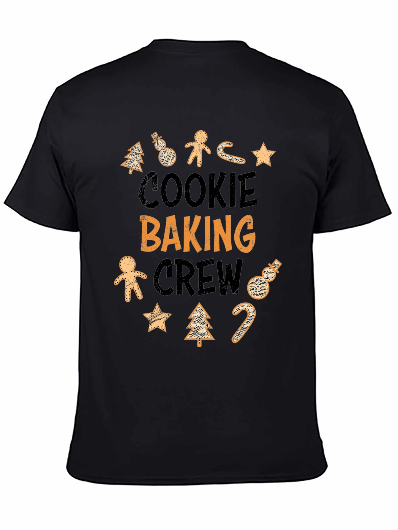 Cookie Baking Crew Black Graphic T-Shirt