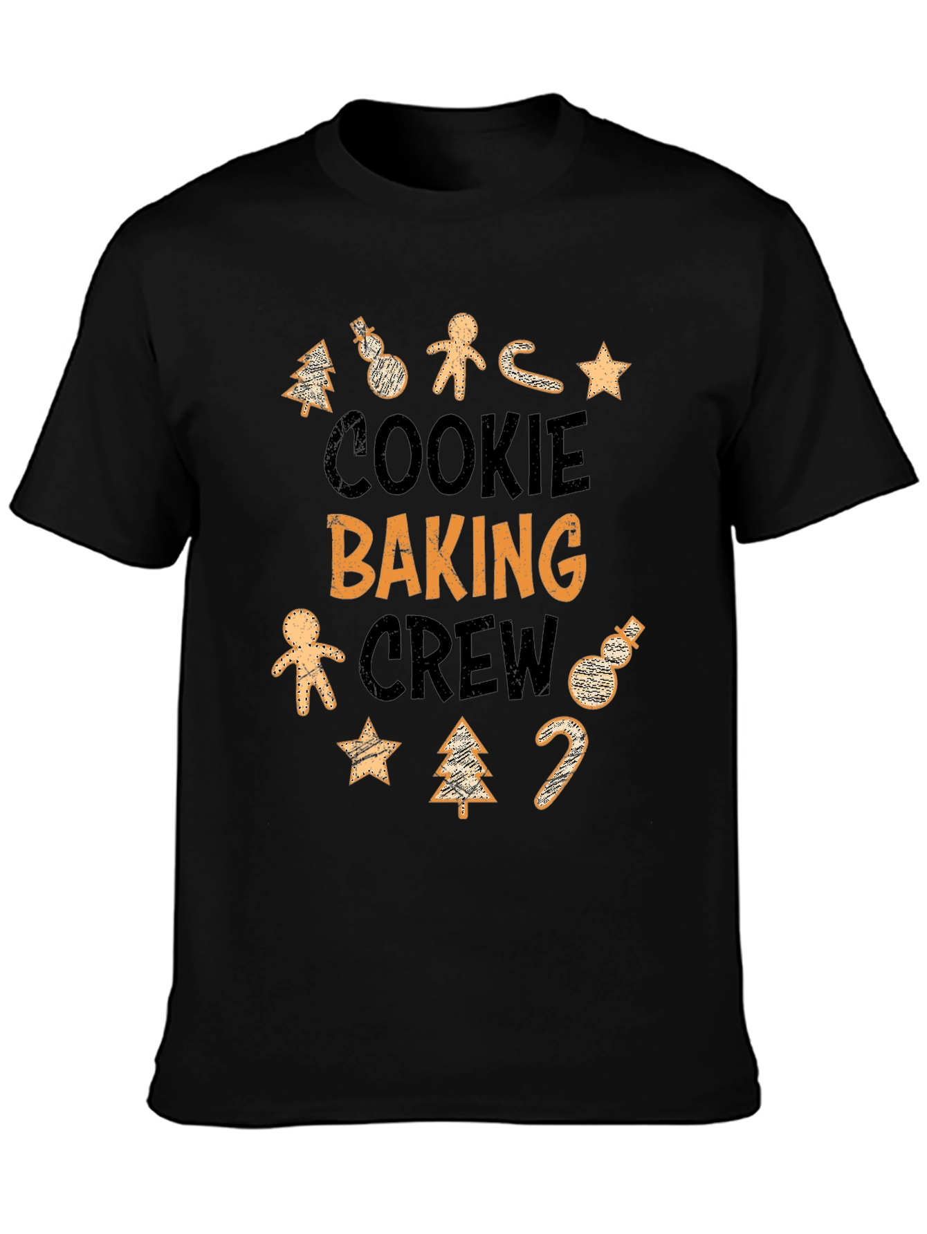 Cookie Baking Crew Black Graphic T-Shirt